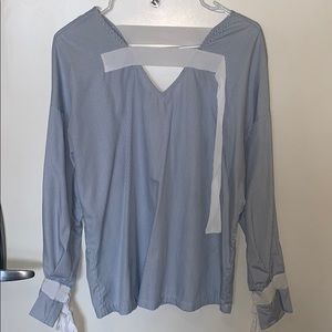 Aviu Striped Blue Blouse Size Small
